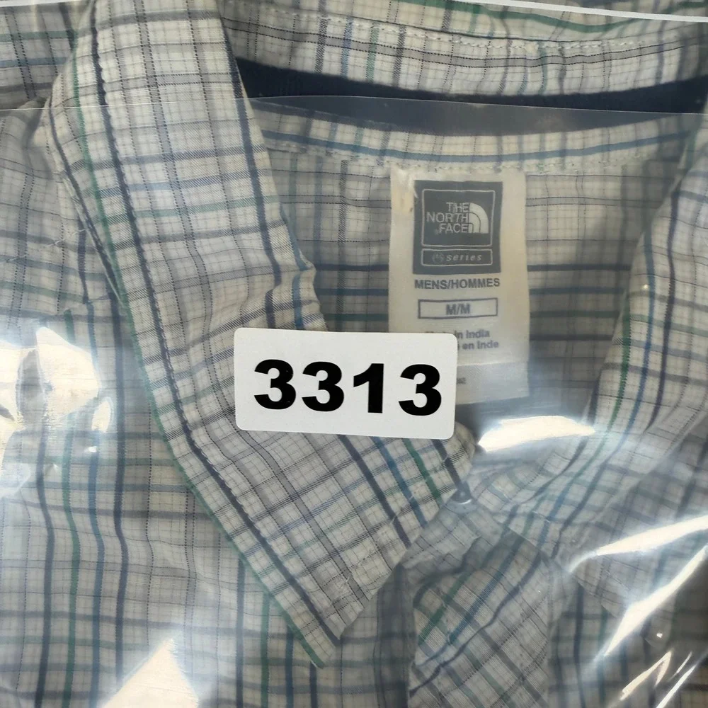 The North Face A5 Series Mens Medium Plaid Short Sleeve Button Up Shirt #3313